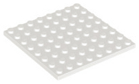 LEGO® los onderdeel Plaat Algemeen in kleur Wit 41539
