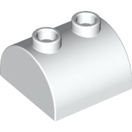 Plaatje in Gallery viewer laden, LEGO® los onderdeel Dakpan Gebogen in kleur Wit 30165