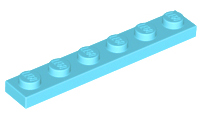 LEGO® los onderdeel Plaat Algemeen Medium Azuurblauw 3666