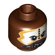 LEGO® los onderdeel Hoofd Roodachtig Bruin 3626pb0571