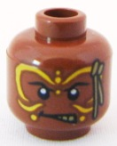 Plaatje in Gallery viewer laden, LEGO® los onderdeel Hoofd Roodachtig Bruin 3626pb0573