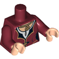 Plaatje in Gallery viewer laden, LEGO® los onderdeel Lijf met Motief Donkerrood 973pb0871c01