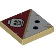 LEGO® los onderdeel Tegel met Motief Geelbruin 3068pb0418
