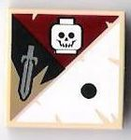 LEGO® los onderdeel Tegel met Motief Geelbruin 3068pb0417