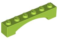 Plaatje in Gallery viewer laden, LEGO® los onderdeel Steen Boog in kleur Limoen 92950