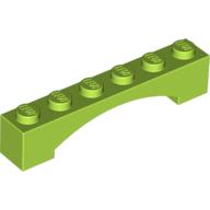 Plaatje in Gallery viewer laden, LEGO® los onderdeel Steen Boog in kleur Limoen 92950