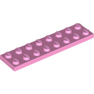 LEGO® los onderdeel Plaat Algemeen in kleur Fel Roze 3034