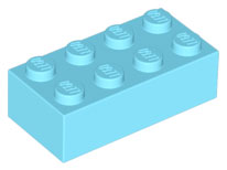 LEGO® los onderdeel Steen in kleur Medium Azuurblauw 3001