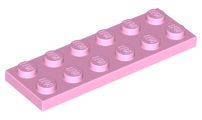 LEGO® los onderdeel Plaat Algemeen in kleur Fel Roze 3795