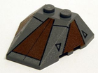 LEGO® Wig met Motief Donker Blauwachtig Grijs 48933pb008