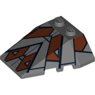 Plaatje in Gallery viewer laden, LEGO® Wig met Motief Donker Blauwachtig Grijs 48933pb009