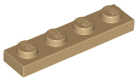 LEGO® los onderdeel Plaat Algemeen Donker Geelbruin 3710