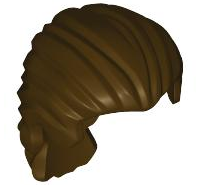 LEGO® los onderdeel Haar in kleur Donker Bruin 95226