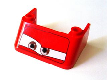 Plaatje in Gallery viewer laden, LEGO® los onderdeel Voorruit met Motief Rood 2437pb02