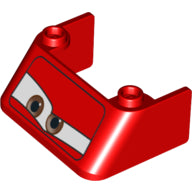LEGO® los onderdeel Voorruit met Motief Rood 2437pb02