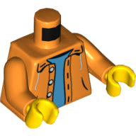 Plaatje in Gallery viewer laden, LEGO® los onderdeel Lijf met Motief Oranje 973pb0906c01