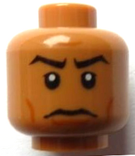 Plaatje in Gallery viewer laden, LEGO® los onderdeel Hoofd in kleur Medium Noga 3626pb0626