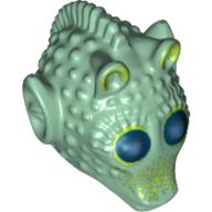 Plaatje in Gallery viewer laden, LEGO® los onderdeel Hoofd Aangepast Zandgroen x903pb02