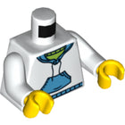 LEGO® los onderdeel Lijf met Motief Wit 973pb0631c01