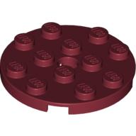 Plaatje in Gallery viewer laden, LEGO® los onderdeel Plaat Rond in kleur Donkerrood 60474