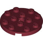 LEGO® los onderdeel Plaat Rond in kleur Donkerrood 60474