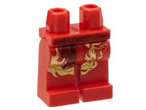 LEGO® los onderdeel Benen met Motief Rood 970c00pb0089