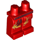 LEGO® los onderdeel Benen met Motief Rood 970c00pb0089
