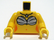 Plaatje in Gallery viewer laden, LEGO® los onderdeel Lijf met Motief Geel 973pb0526c01