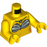 Plaatje in Gallery viewer laden, LEGO® los onderdeel Lijf met Motief Geel 973pb0526c01