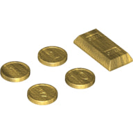 LEGO® los onderdeel Accessoire in kleur Chroom Goud 97053