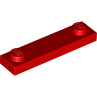 LEGO® los onderdeel Plaat Aangepast in kleur Rood 92593