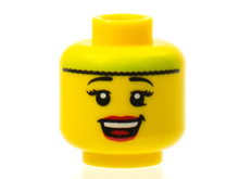 Plaatje in Gallery viewer laden, LEGO® los onderdeel Hoofd in kleur Geel 3626pb0612