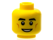 Plaatje in Gallery viewer laden, LEGO® los onderdeel Hoofd in kleur Geel 3626pb0608