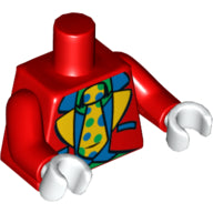 Plaatje in Gallery viewer laden, LEGO® los onderdeel Lijf met Motief Rood 973pb0939c01