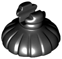 Plaatje in Gallery viewer laden, LEGO® los onderdeel Haar in kleur Zwart 6025