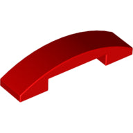 Plaatje in Gallery viewer laden, LEGO® los onderdeel Dakpan Gebogen in kleur Rood 93273