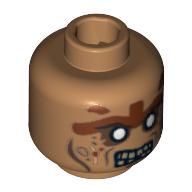 Plaatje in Gallery viewer laden, LEGO® los onderdeel Hoofd in kleur Medium Noga 3626pb0560