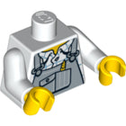 LEGO® los onderdeel Lijf met Motief Wit 973pb0900c01