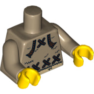 Plaatje in Gallery viewer laden, LEGO® Lijf met Motief Donker Geelbruin 973pb0938c01