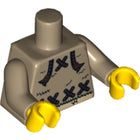 LEGO® Lijf met Motief Donker Geelbruin 973pb0938c01