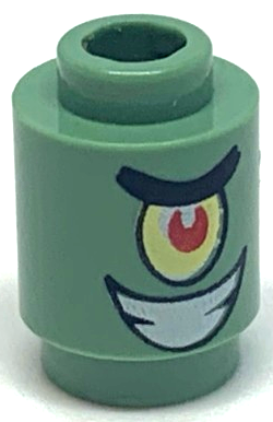 LEGO® onderdeel Steen Rond met Motief Zandgroen 3062pb038
