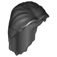 Plaatje in Gallery viewer laden, LEGO® los onderdeel Haar in kleur Zwart 40239