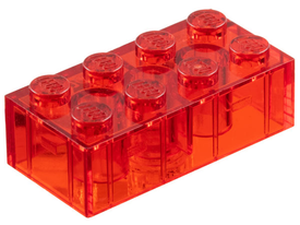 LEGO® los onderdeel Steen in kleur Doorzichtig Rood 3001