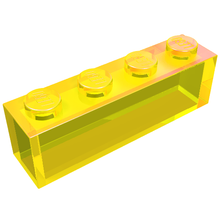 Plaatje in Gallery viewer laden, LEGO® los onderdeel Steen in kleur Doorzichtig Geel 3066