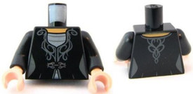 LEGO® los onderdeel Lijf met Motief Zwart 973pb0910c01