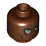 Plaatje in Gallery viewer laden, LEGO® los onderdeel Hoofd Roodachtig Bruin 3626pb0561