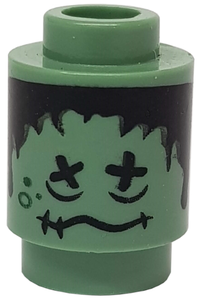 LEGO® onderdeel Steen Rond met Motief Zandgroen 3062pb036