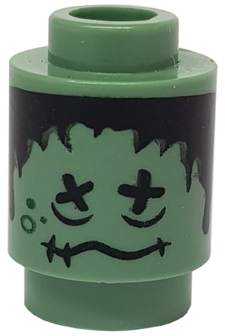 LEGO® onderdeel Steen Rond met Motief Zandgroen 3062pb036