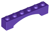 LEGO® los onderdeel Steen Boog in kleur Donkerpaars 92950