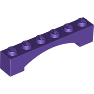 LEGO® los onderdeel Steen Boog in kleur Donkerpaars 92950
